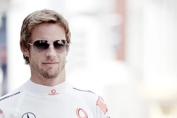 Avrupa Grand Prix Formula 1 sırasında Jenson Button — Stok fotoğraf