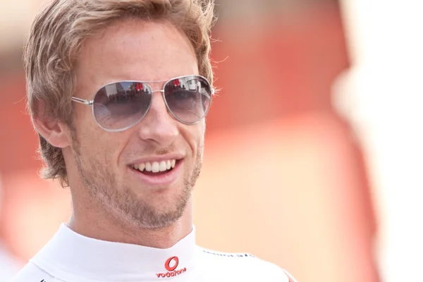 Jenson Button tijdens de Europese Grand Prix Formule 1 — Stockfoto