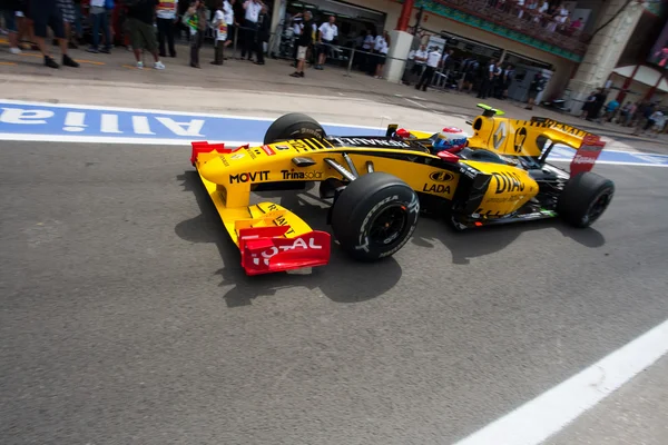 Петров на Гран-при Европы Формула-1 — стоковое фото