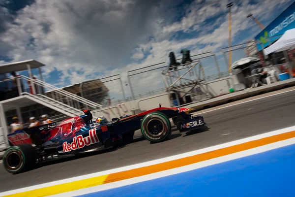 Sebastian Buemi tijdens de Europese Grand Prix Formule 1 — Stockfoto