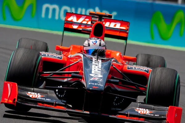Timo Glock podczas europejskich Grand Prix Formuły 1 — Zdjęcie stockowe