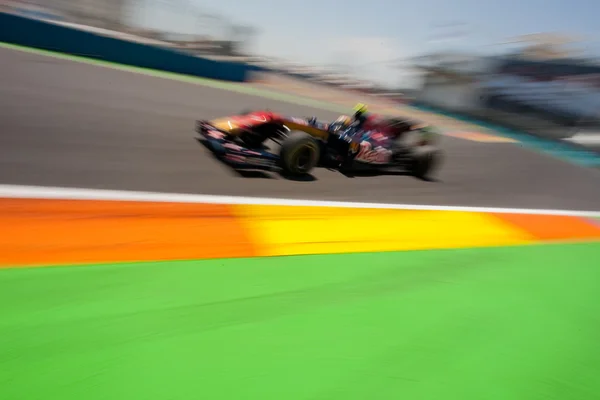 Red-Bull-Teamwagen beim europäischen Grand Prix Formel 1 — Stockfoto