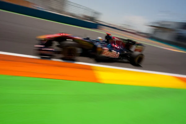 Red-Bull-Teamwagen beim europäischen Grand Prix Formel 1 — Stockfoto