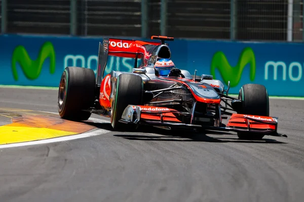 Bouton pendant le Grand Prix d'Europe de Formule 1 — Photo