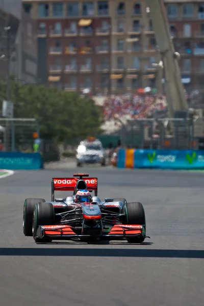 Przycisk podczas europejskich Grand Prix Formuły 1 — Zdjęcie stockowe