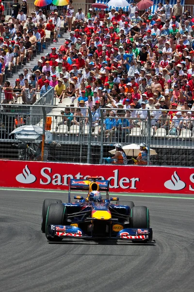 Vettel under Europeiska Grand Prix formel 1 — Stockfoto