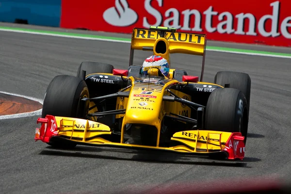 Kubica podczas europejskich Grand Prix Formuły 1 — Zdjęcie stockowe