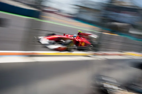 Alonso při evropských Grand Prix Formule 1 Stock Fotografie