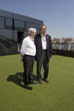Bernie Ecclestone Formula 1 Grand Prix Avrupa'nın sırasında