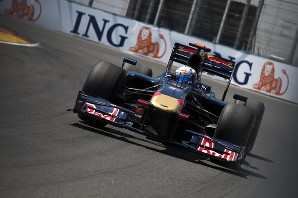 Alguersuari во время Гран-при Европы Формулы-1 — стоковое фото