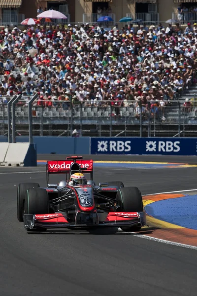 Hamilton durante o Grande Prémio de Fórmula 1 da Europa — Fotografia de Stock