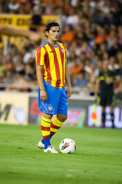 Tino Costa pendant le match de présentation de la fête de football — Photo