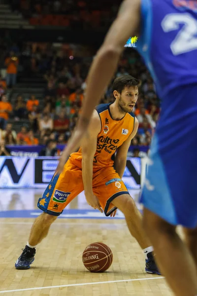 Valencia Basket Club spiller i aksjon – stockfoto