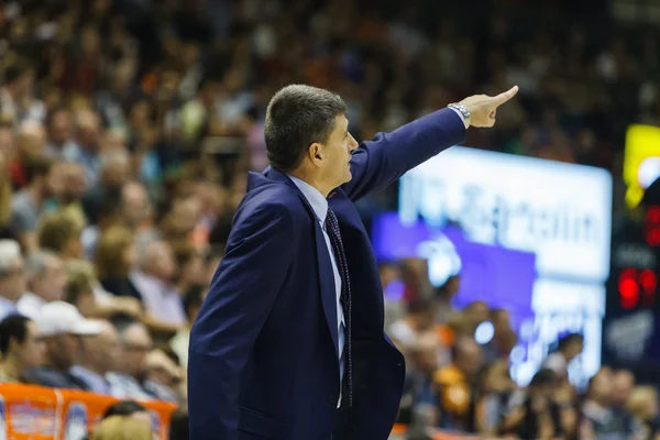 Valencia Basket Club allenatore Velimir Perasovich — Foto Stock