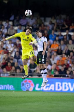 Giuseppe Rossi (L) ve Ricardo Costa (R) eylem