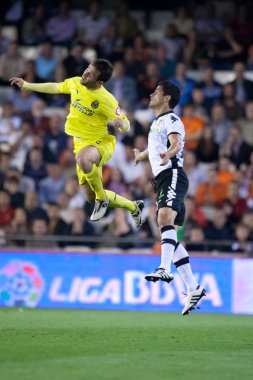 Giuseppe Rossi (L) ve Ricardo Costa (R) eylem