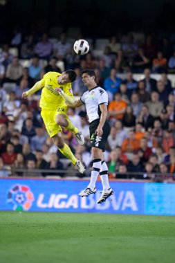 Giuseppe Rossi (L) ve Ricardo Costa (R) eylem