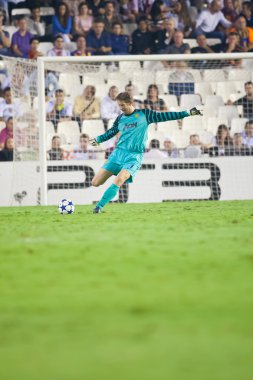 Kaleci Edwin van der Sar oyun sırasında