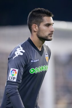 Kaleci Miguel Angel Moya oyun sırasında