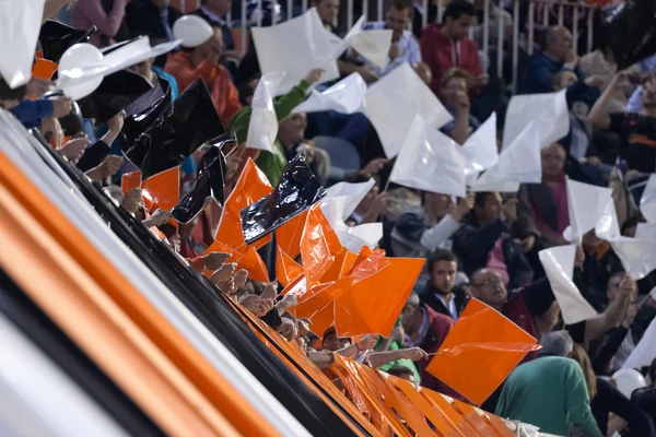 Aficionados al equipo Valencia —  Fotos de Stock