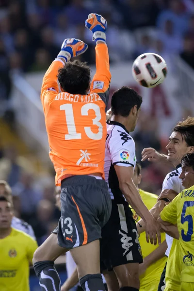Goalkeeper Diego Lopez in action — Stock Photo, Image