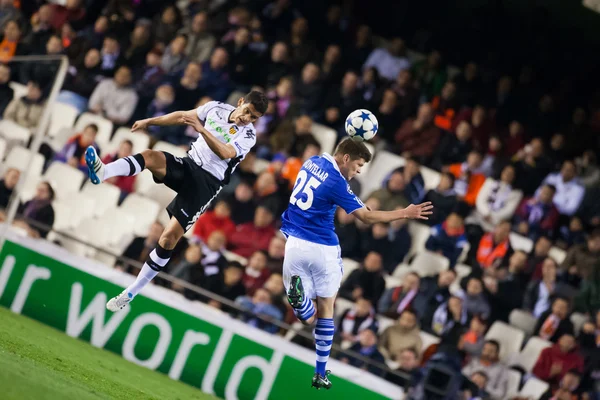 Ricardo Costa (L) en Klaas-Jan Huntelaar (R) in actie — Stockfoto