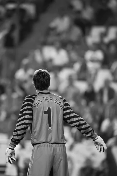 Portiere Edwin van der Sar durante la partita — Foto Stock