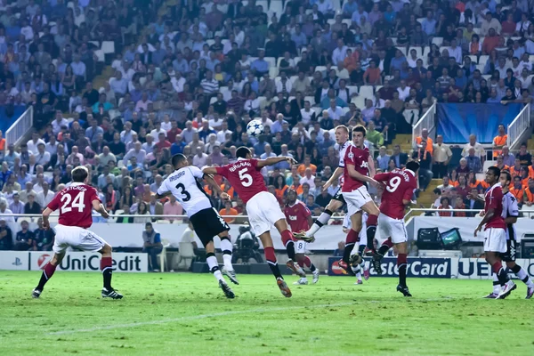 Jogadores em ação durante o jogo — Fotografia de Stock