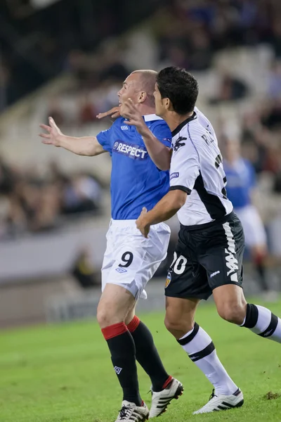 Ricardo Costa (R) and Kenny Miller (L) during the game — Stock Photo, Image