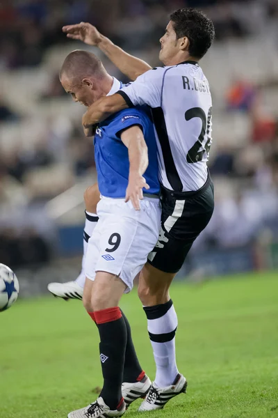 Ricardo Costa (R) e Kenny Miller (L) durante la partita — Foto Stock