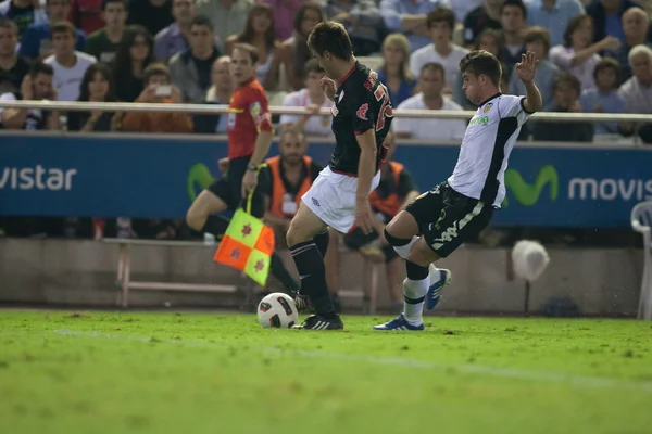 Jon Aurtenetxe (L) och Pablo Hernandez (R) i aktion — Stockfoto