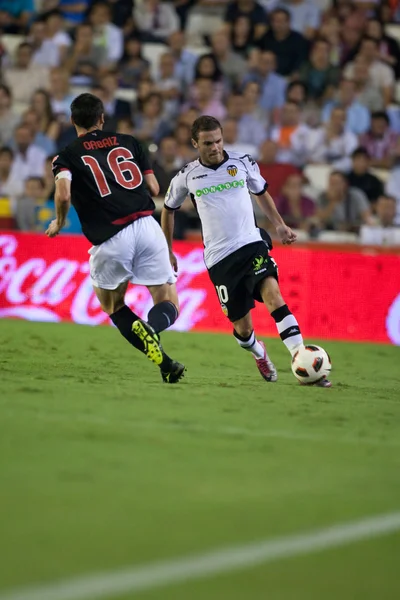 Pablo Orbaiz (L) e Juan Manuel Mata (R) in azione — Foto Stock