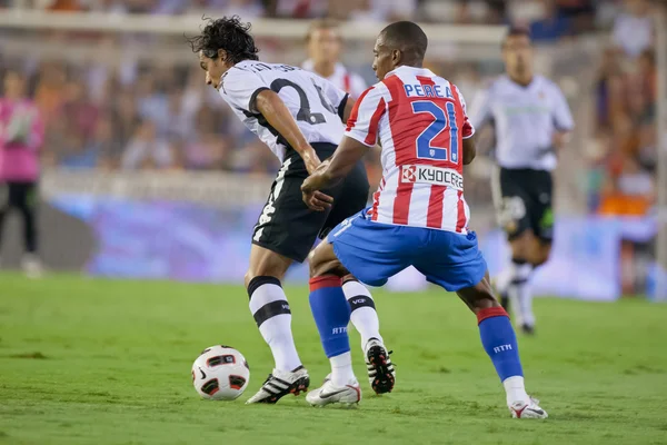 Facundo Alberto Costa (L) y Luis Perea (R) en acción — Foto de Stock