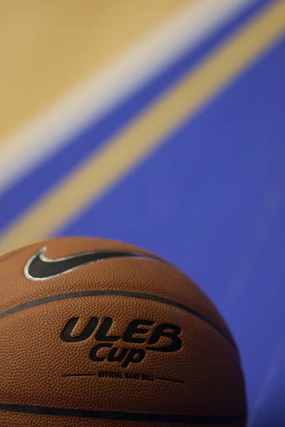 Bola de perto durante o jogo Eurocup Valencia Basket contra Sluc Nancy Basket — Fotografia de Stock