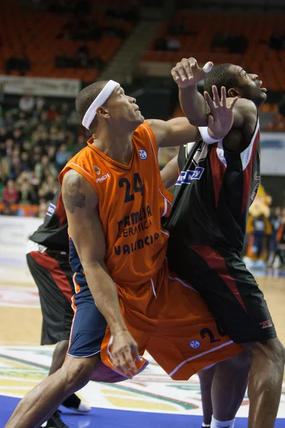 篮球队游戏 Valencia 篮兑 Sluc 南希篮子 — 图库照片