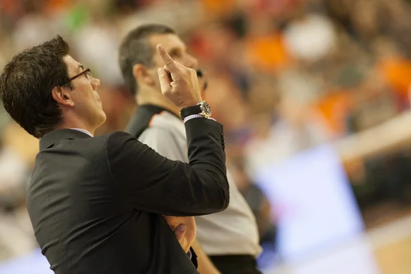 Liga Española de Baloncesto partido Valencia Basket contra Estudiantes — Foto de Stock