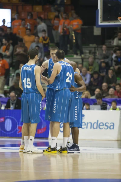 Jugadores del equipo de Cajasol — Foto de Stock