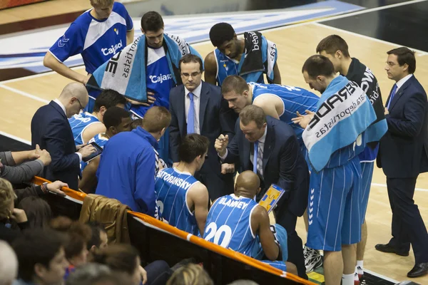 Equipo de Cajasol durante el juego — Foto de Stock