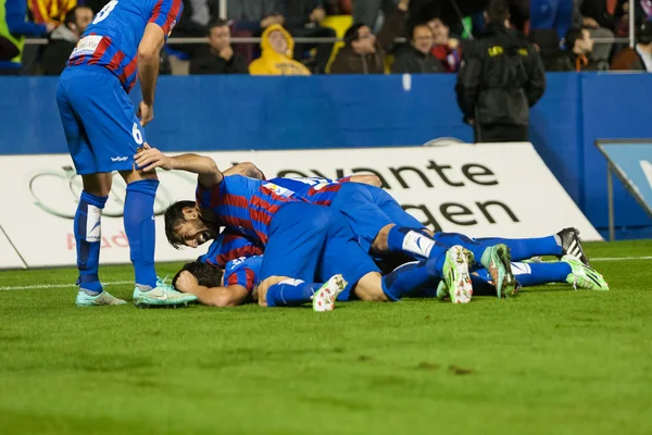 Jugadores de Levante celebrando el gol — Foto de Stock