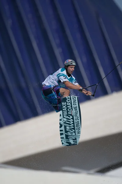Athlete during performance at Red Bull Art of Wake — Stock Photo, Image