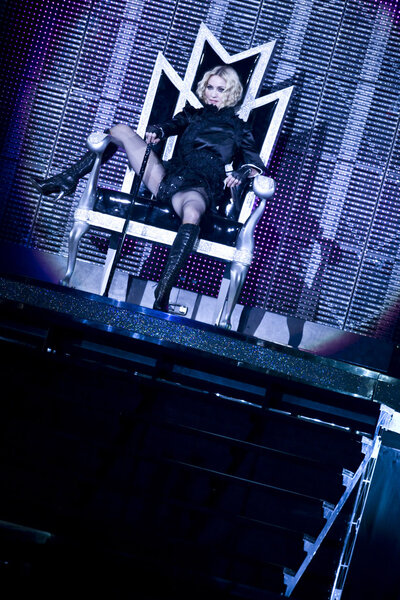 Madonna performs during her Sticky and Sweet Tour