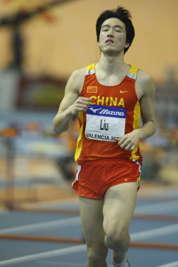 Liu Xiang Çin'in rekabet Mens 60 metre engelli ısı yarı final