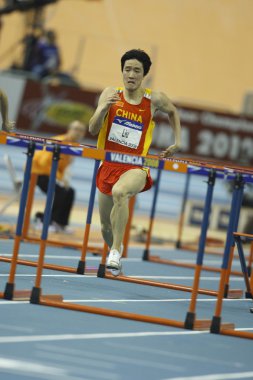 Liu Xiang Çin'in rekabet Mens 60 metre engelli ısı finalde