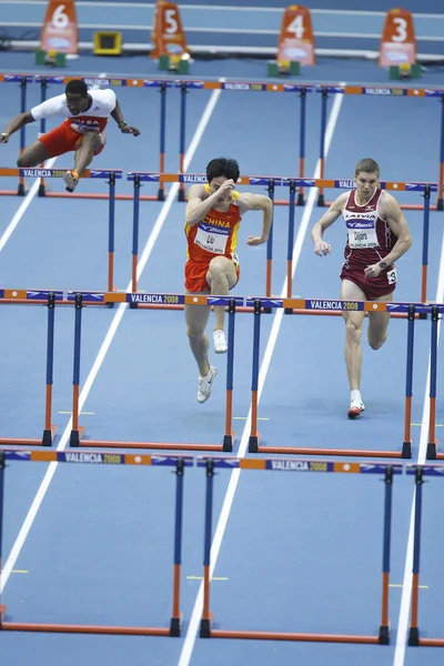 Liu Xiang, de Chine, lors du 12e Championnat du monde intérieur de l'IAAF — Photo