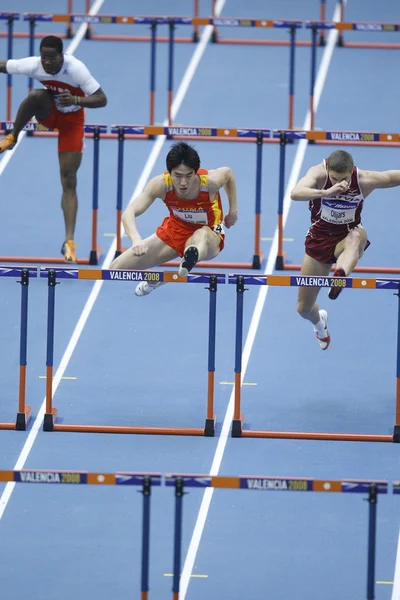 Liu Xiang della Cina durante il dodicesimo Campionato del Mondo indoor IAAF — Foto Stock