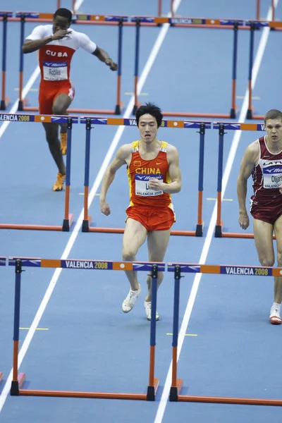 LiU Xiang Kina under 12: e Inomhusvärldsmästerskapen — Stockfoto