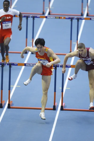 Liu xiang aus China bei 12. iaaf-Hallen-Weltmeisterschaften — Stockfoto