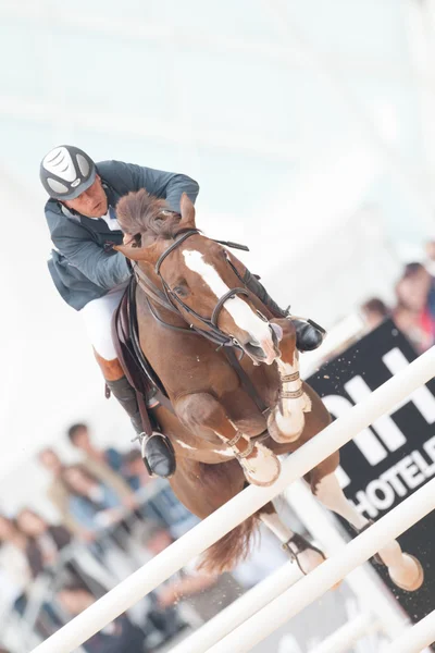 全球冠军西班牙之旅在马背上的骑手 — 图库照片