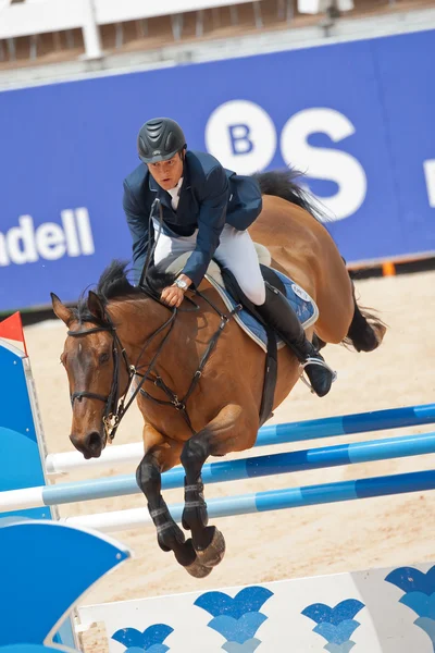 Cavalier à cheval lors du Tour d'Espagne des Champions du Monde — Photo