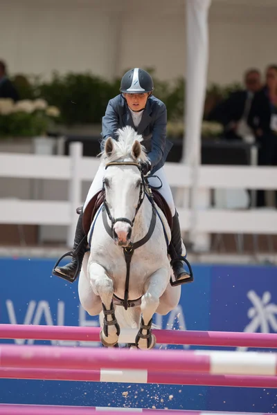 Cavalier à cheval lors du Tour d'Espagne des Champions du Monde — Photo